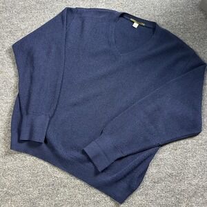 Peruvian Connection Sweater Mens Large Blue 100% Alpaca V Neck Pullover
